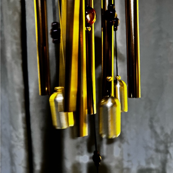 Gold Wind Chimes with‎ Beads - Picture 3 of 5